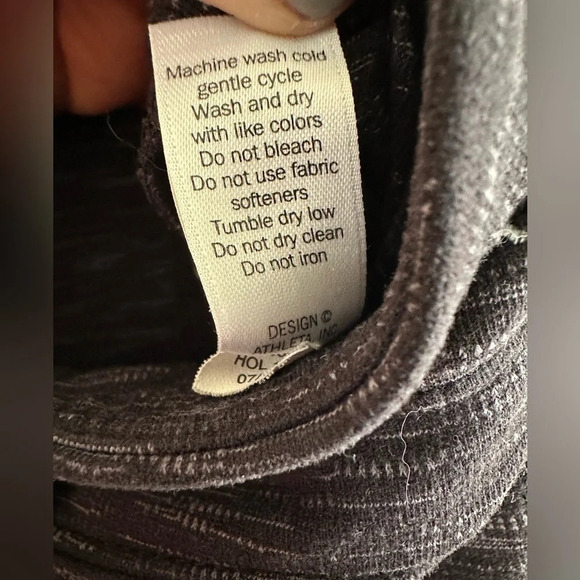 ATHLETA Small Zipper Drawstring Black (or very dark gray) Space Dye Joggers - Picture 9 of 13